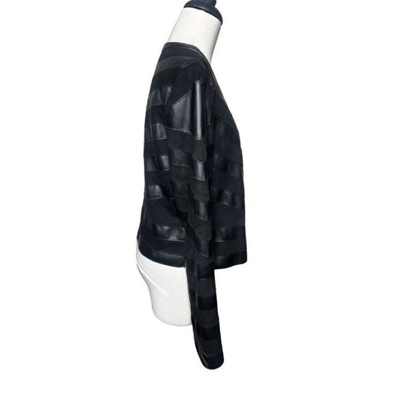 Bagatelle Vegan Suede Vegan Leather Long Sleeve Jacket Top Size  Large - Picture 2 of 5